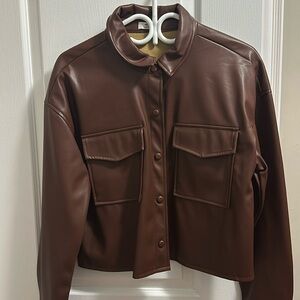 Faux leather jacket
